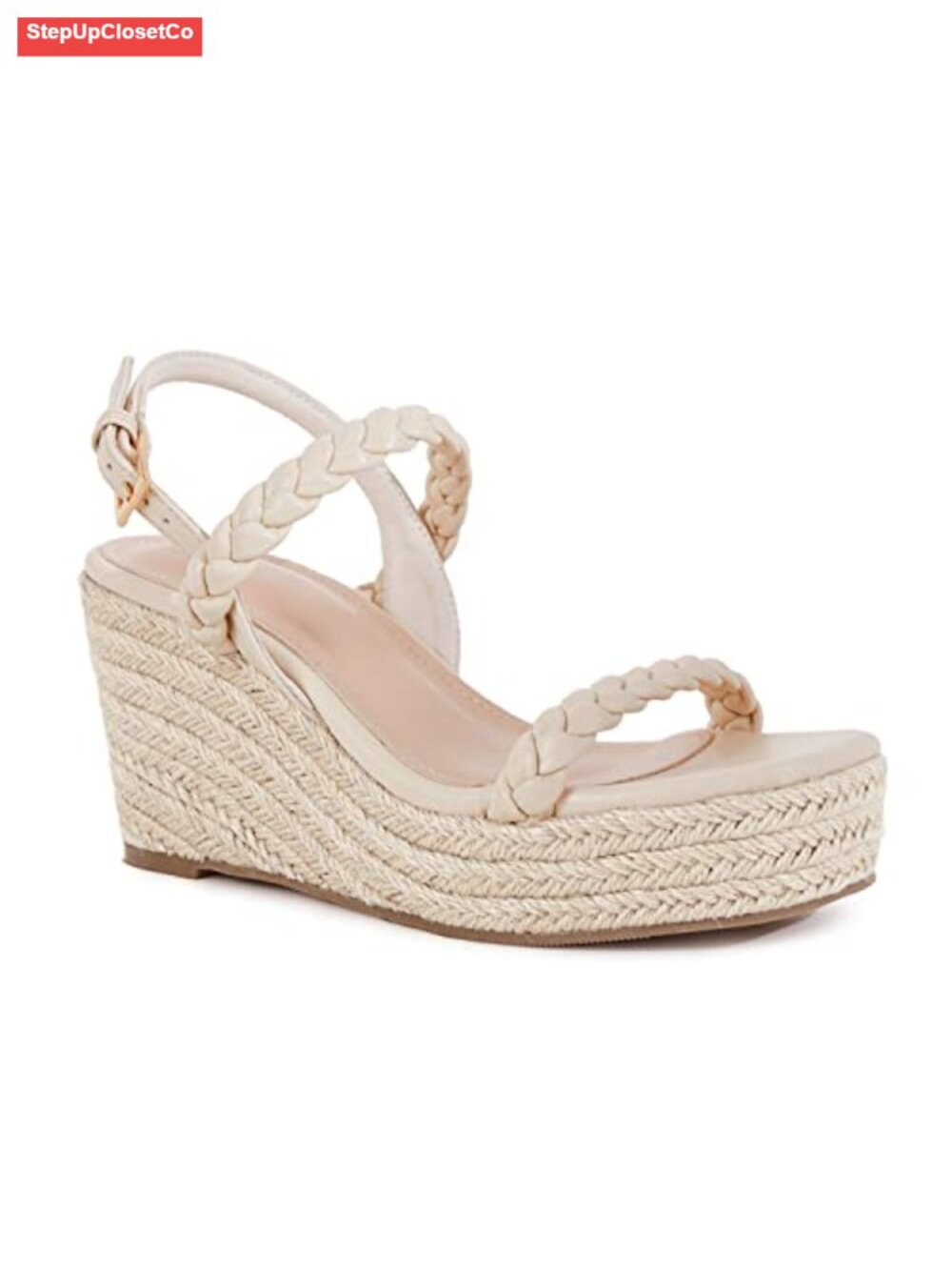 Womens Espadrille Wedge Sandals Platform Braided Open Toe High Heel Ankle Strap